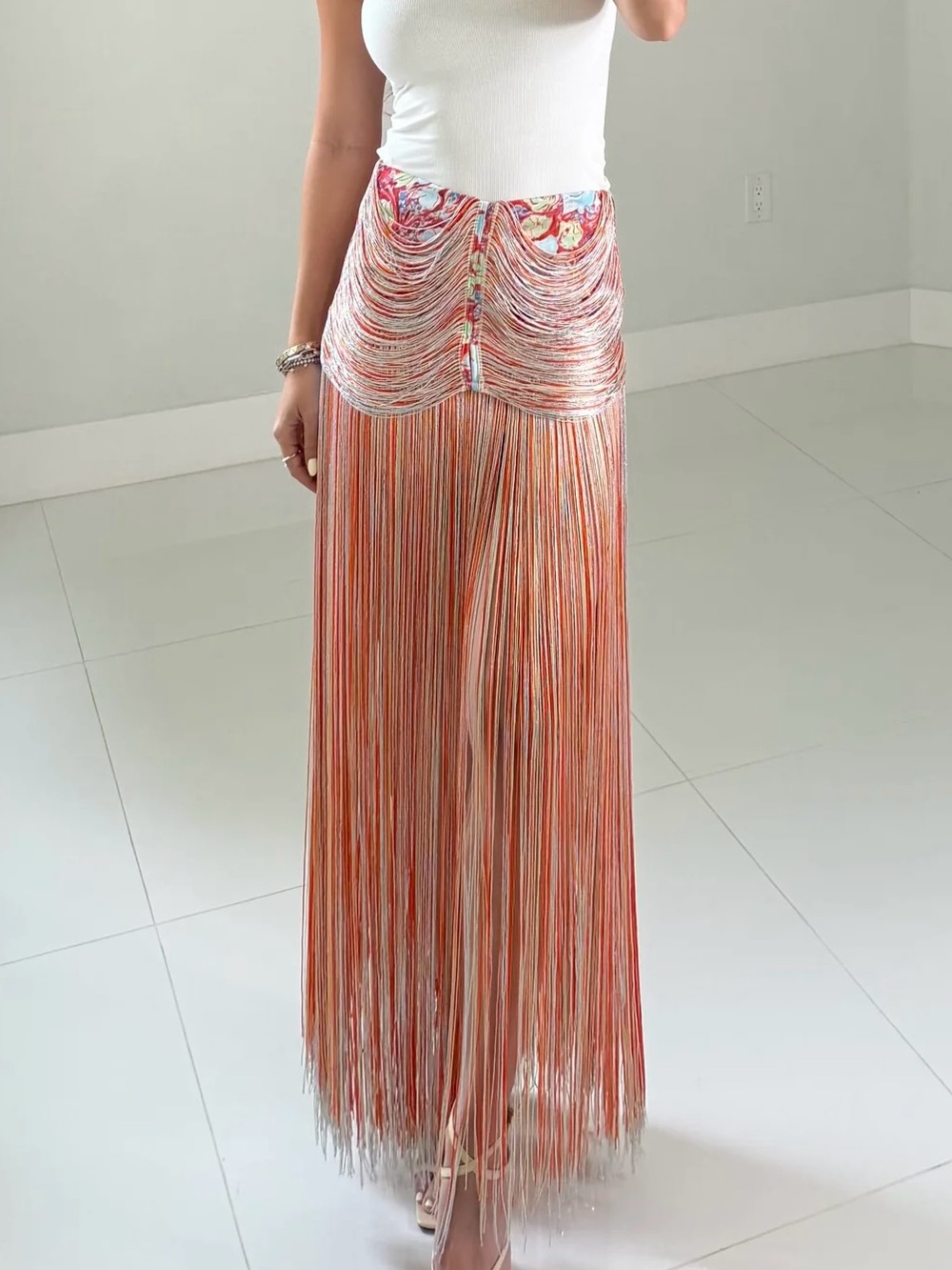 NWT Fringe Maxi SKORT
